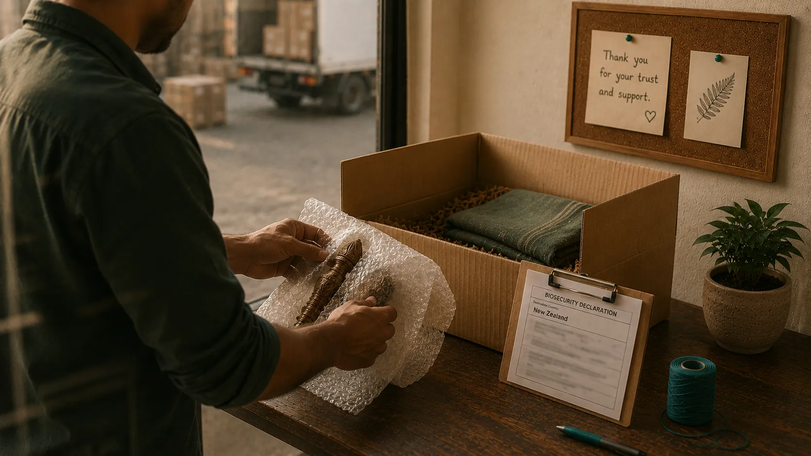 DS Corp order being prepared for shipment from India to New Zealand