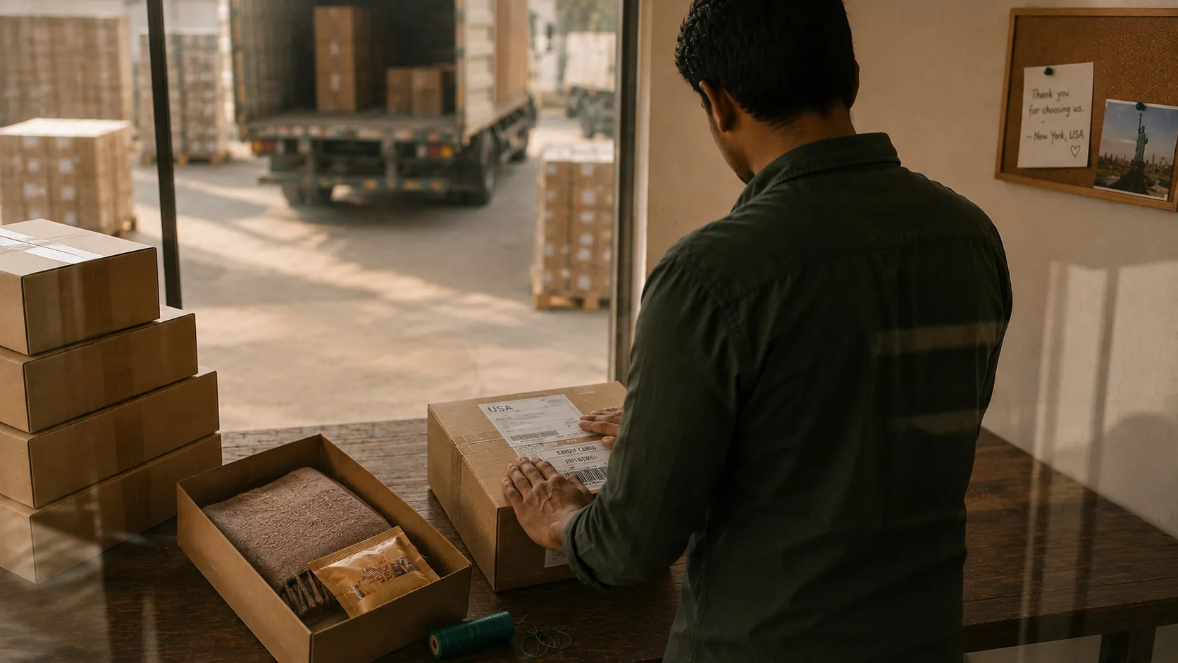 DS Corp order being prepared for shipment from India to the USA